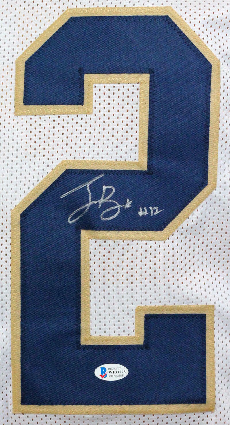 Ian Book Autographed Notre Dame Style Custom White Jersey
