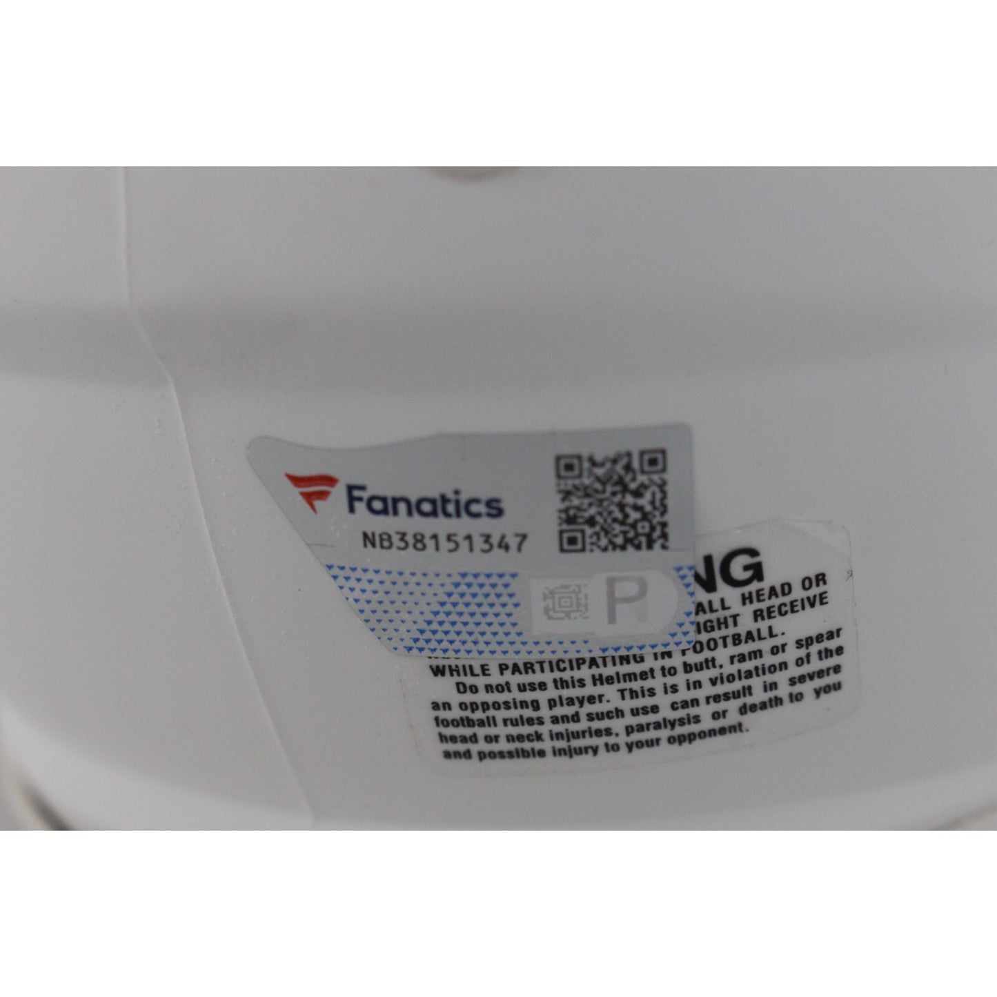 Tom Brady Signed New England Patriots Flat White Mini Helmet (Fanatics)