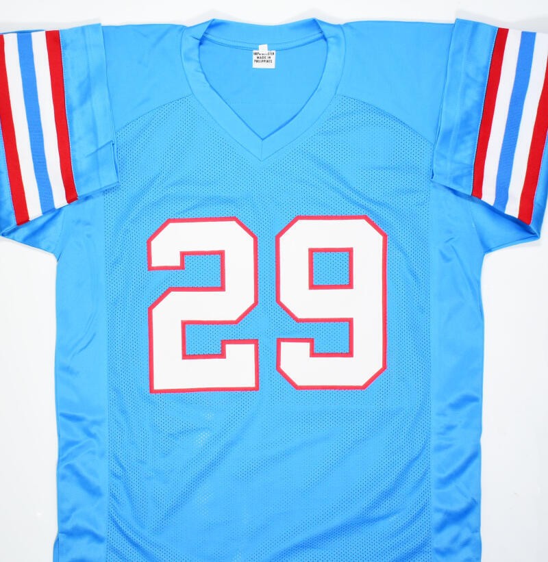 Kenny Houston Autographed Blue Pro Style Jersey with HOF Inscription