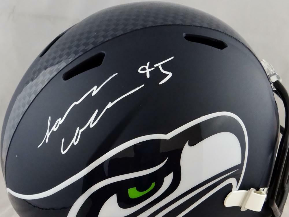 LJ Collier Autographed Seattle Seahawks Full Size Speed Helmet - White