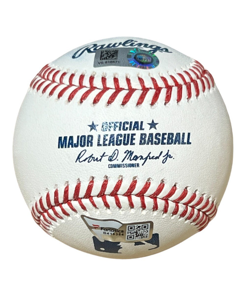 Jack Leiter Autographed Texas Rangers ROMLB Baseball #2 Pick Inscription