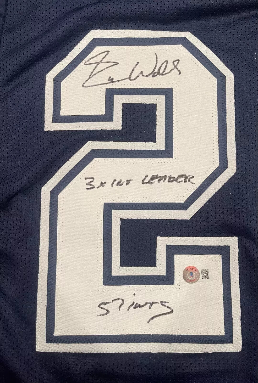 Everson Walls Dallas Cowboys Signed Custom Jersey - 2 Inscriptions BAS