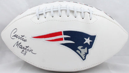 Curtis Martin Autographed New England Patriots Logo Football