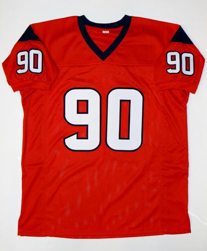 Jadeveon Clowney Autographed Red Custom Jersey