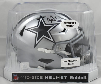 Dak Prescott Signed Dallas Cowboys Mid-Size SpeedFlex Helmet