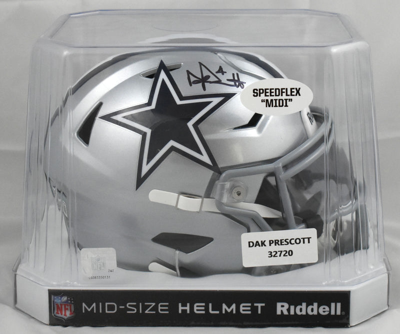 Dak Prescott Signed Dallas Cowboys Mid-Size SpeedFlex Helmet