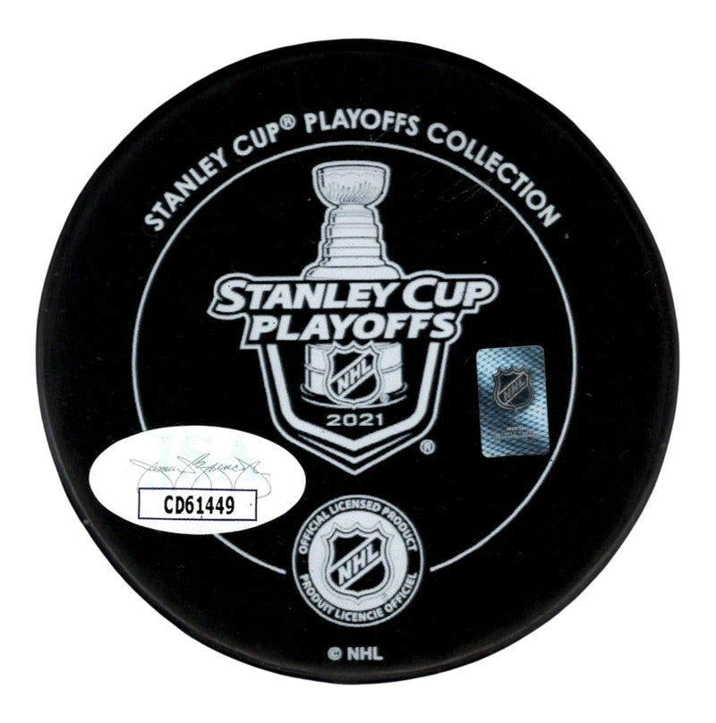 Andrei Vasilevskiy Signed Tampa Bay Lightning 2021 Stanley Cup Logo Puck JSA