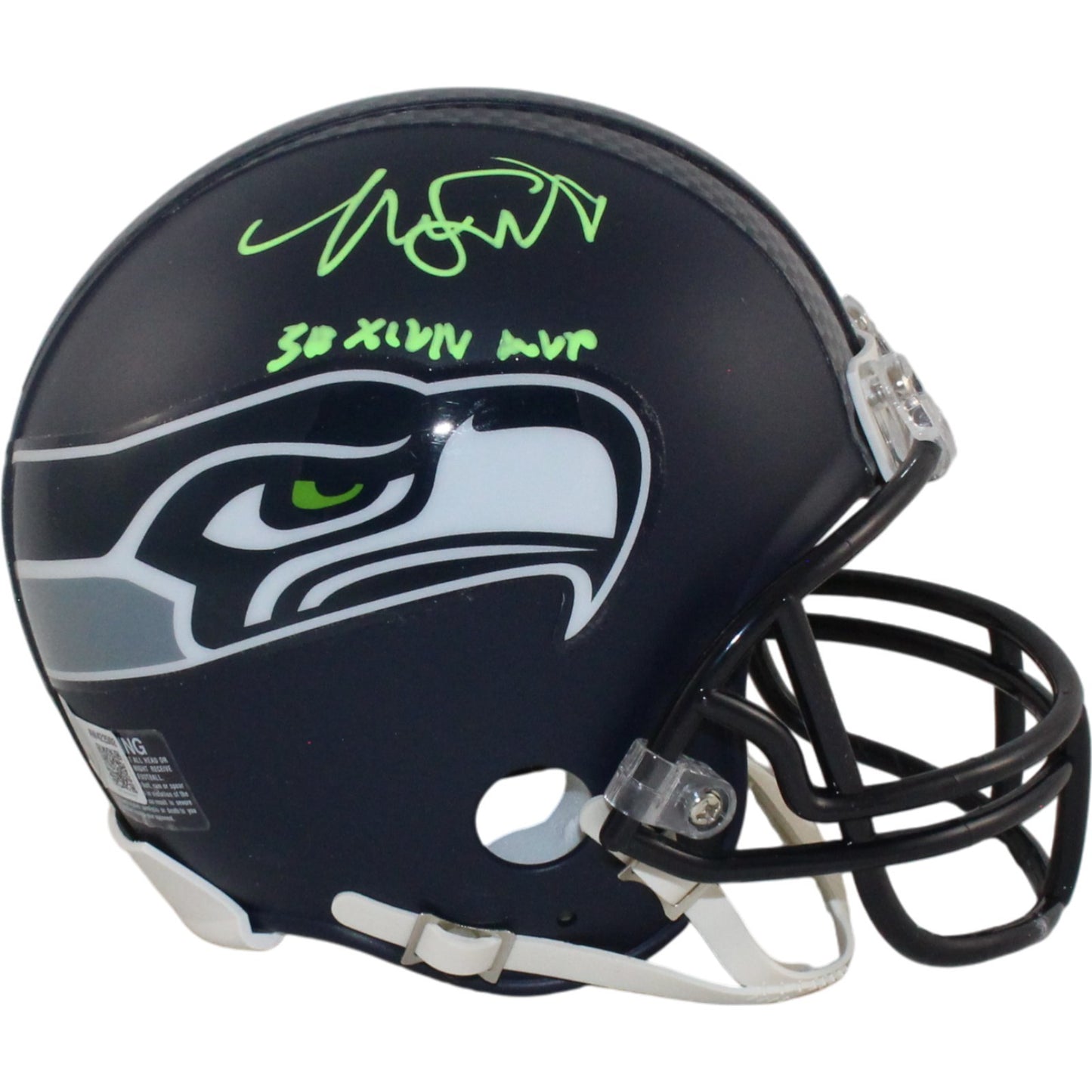 Malcolm Smith Signed Seattle Seahawks VSR4 Mini Helmet (SB MVP) BAS