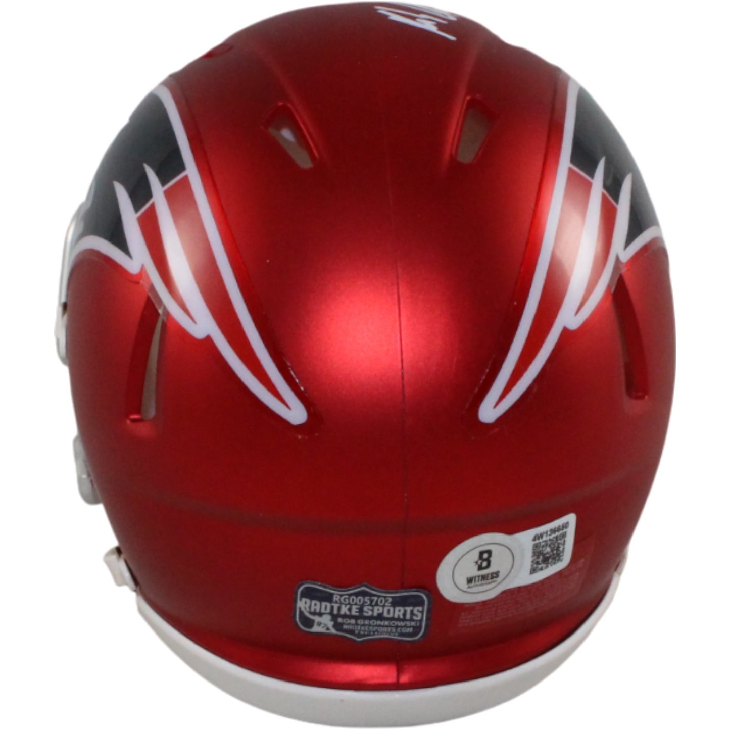Rob Gronkowski New England Patriots Autographed Blaze Mini Helmet BAS