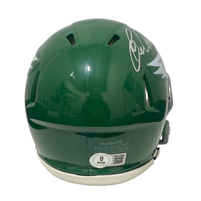 Eric Allen Signed Philadelphia Eagles Throwback Mini Helmet Beckett BAS