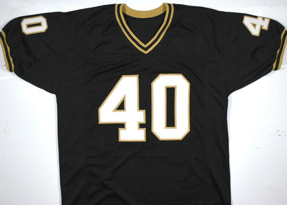 Mike Alstott Autographed Purdue Boilermakers Custom Black Jersey