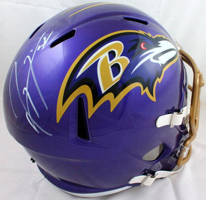 Ray Lewis Autographed Baltimore Ravens Full Size Flash Speed Helmet
