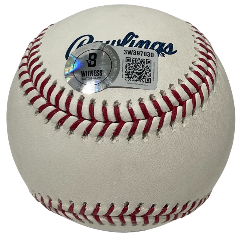 Mariano Rivera Signed HOF Official Major League Baseball Beckett Witness