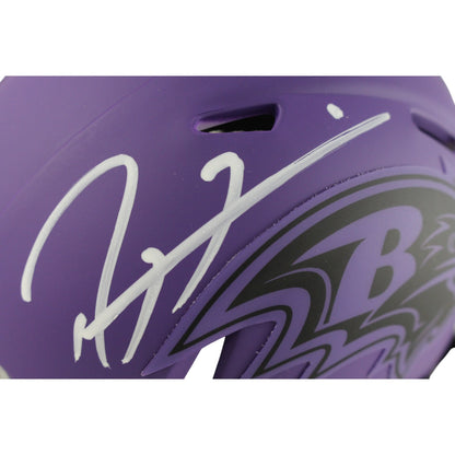 Ray Lewis Signed Baltimore Ravens Rave Mini Helmet Beckett COA