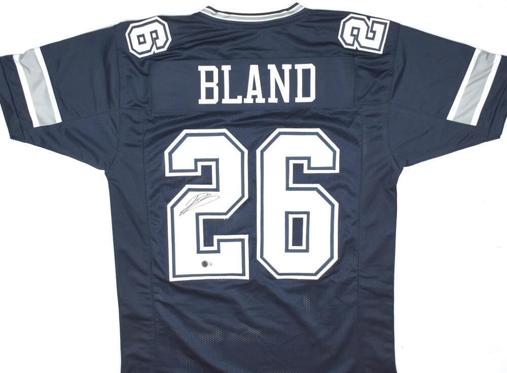DaRon Bland Autographed Dallas Cowboys Custom Blue Jersey
