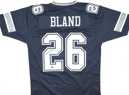 DaRon Bland Autographed Dallas Cowboys Custom Blue Jersey