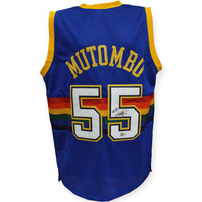 Dikembe Mutombo Autographed Blue Pro Style Jersey