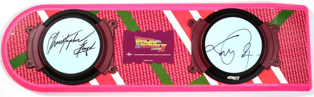 Michael J. Fox & Christopher Lloyd Signed Back to the Future Hoverboard