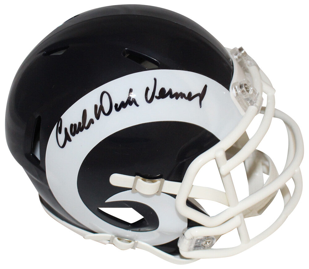 Dick Vermeil Signed St. Louis Rams Speed Throwback Mini Helmet (HOF)