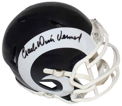 Dick Vermeil Signed St. Louis Rams Speed Throwback Mini Helmet (HOF)