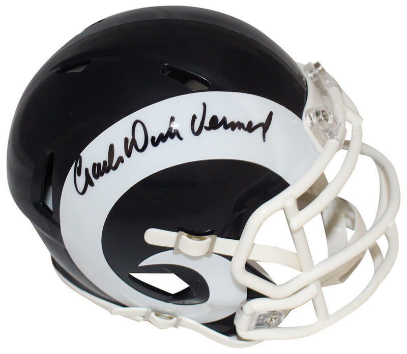 Dick Vermeil Signed St. Louis Rams Speed Throwback Mini Helmet (HOF)