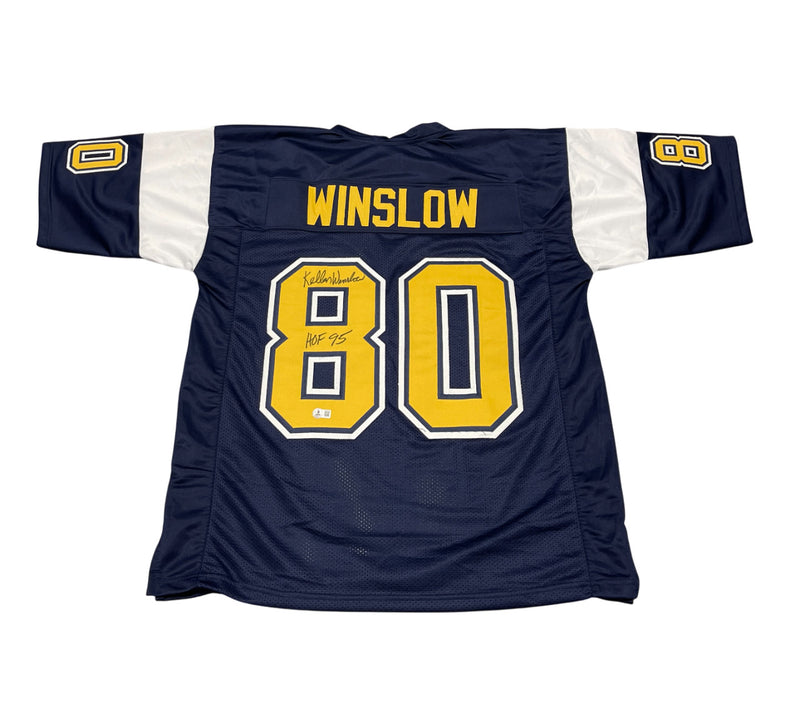 Kellen Winslow Signed San Diego Chargers Custom Jersey (HOF 95) BAS