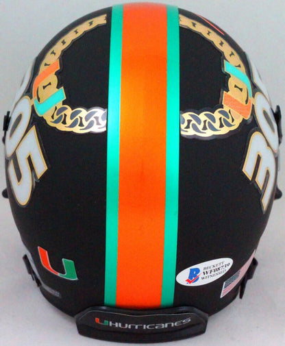 Ray Lewis Signed Miami Hurricanes 305 Edition Mini Helmet