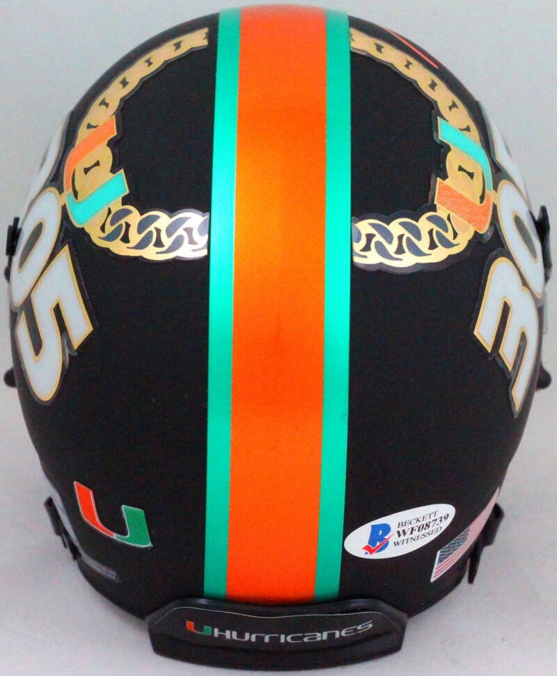 Ray Lewis Signed Miami Hurricanes 305 Edition Mini Helmet