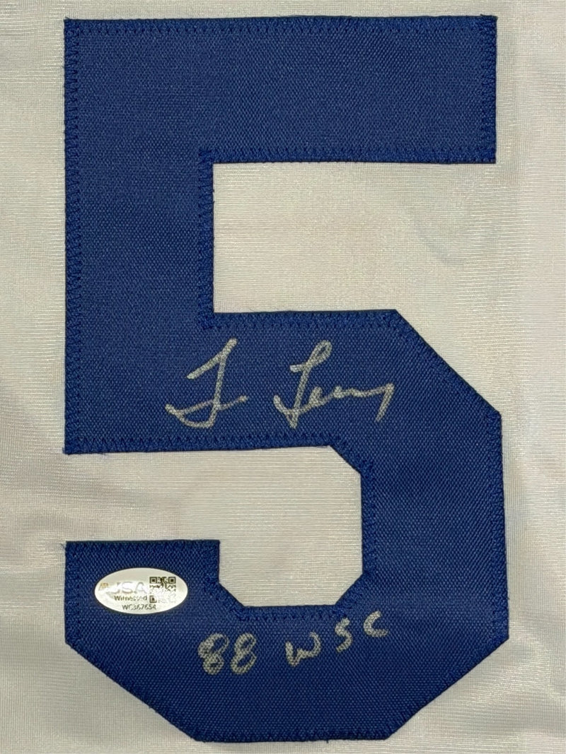 Tim Leary Signed Los Angeles Dodgers Custom Jersey (88 WSC) JSA Witness
