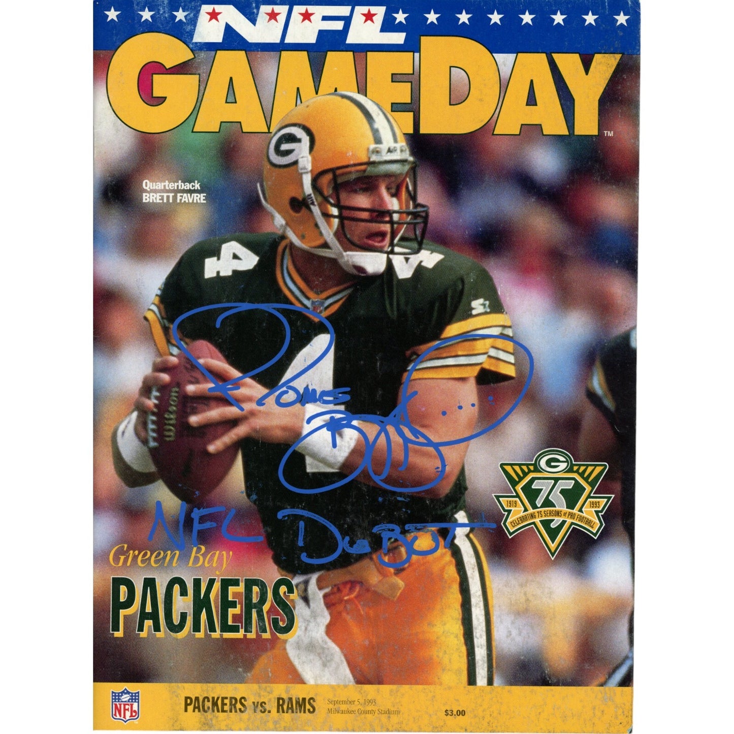 Jerome Bettis Autographed Los Angeles Rams NFL Debut Magazine