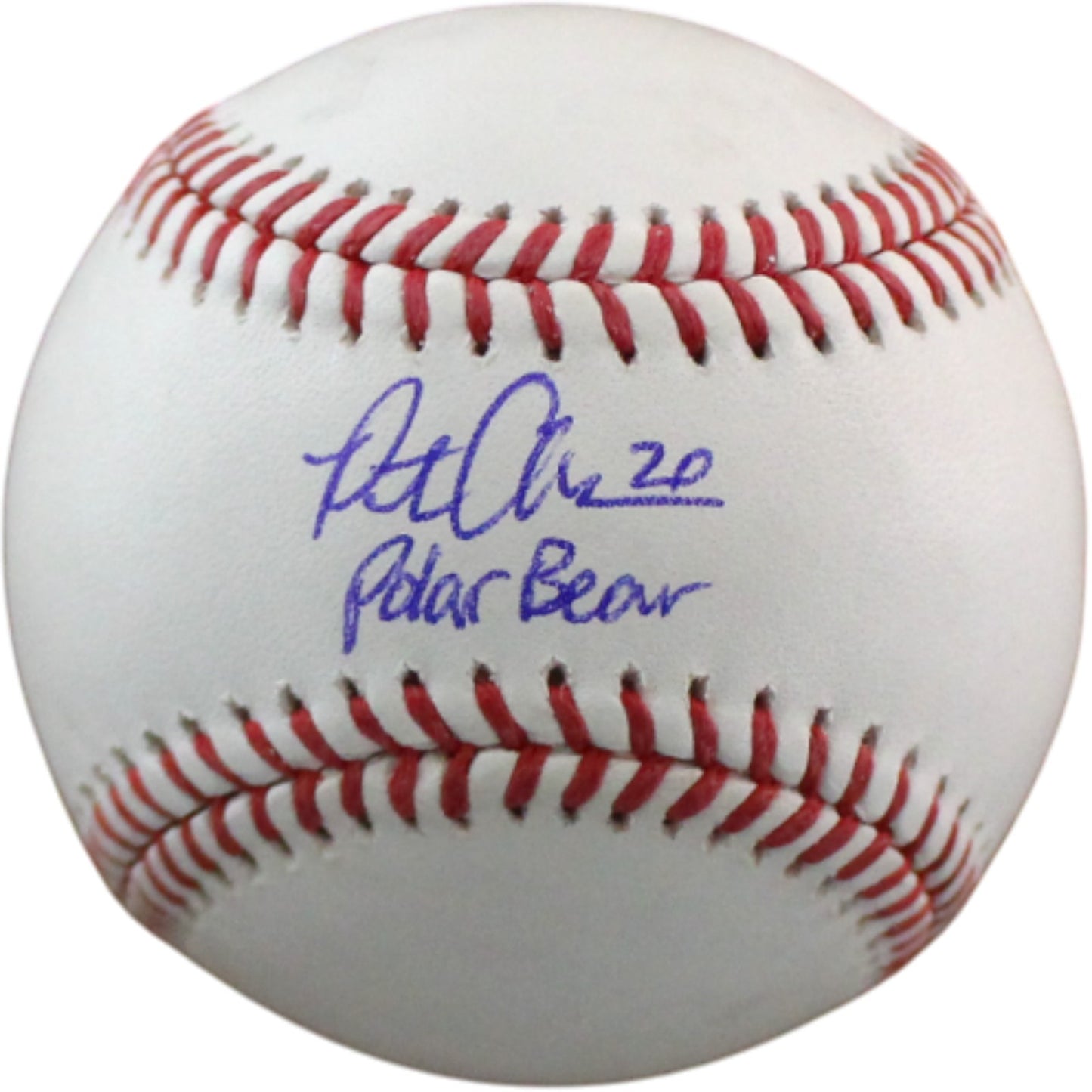 Pete Alonso Autographed Baltimore Orioles OML Baseball "Polar Bear" Inscription