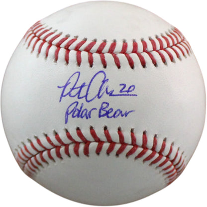 Pete Alonso Autographed Baltimore Orioles OML Baseball "Polar Bear" Inscription