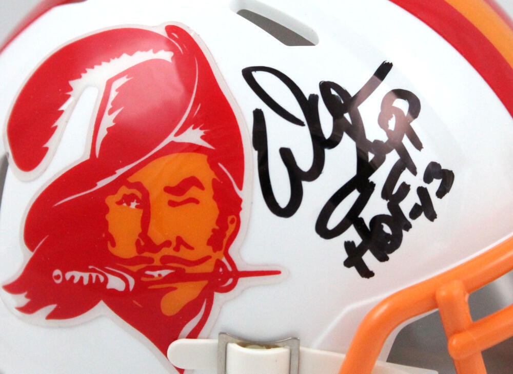 Warren Sapp Signed Tampa Bay Buccaneers Throwback Speed Mini Helmet (HOF)