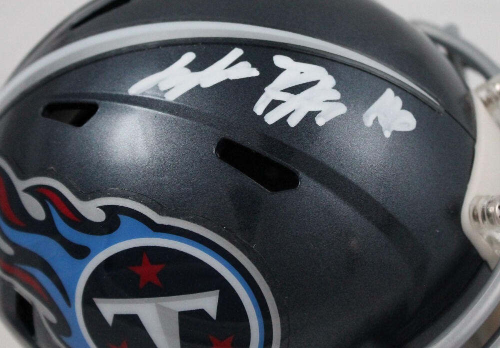 Treylon Burks Signed Tennessee Titans White Speed Mini Helmet