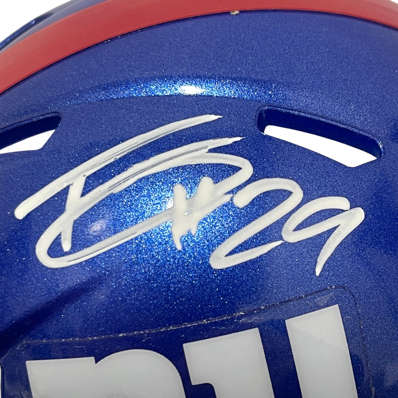 Tyrone Tracy Jr Signed New York Giants Speed Mini Helmet (BAS COA)