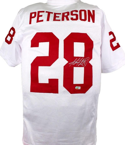 Adrian Peterson Autographed White Custom College Jersey