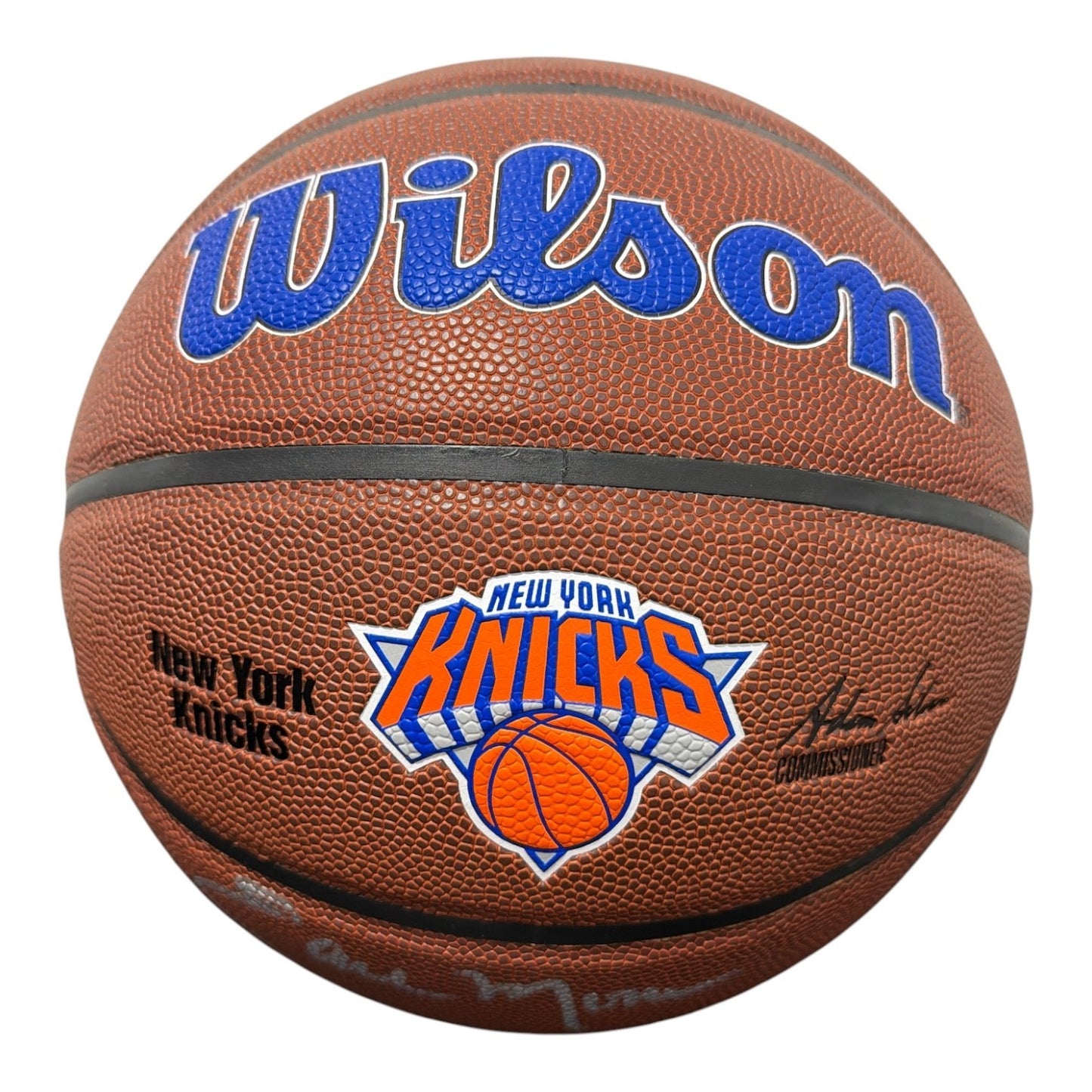 Earl Monroe Autographed New York Knicks Wilson Basketball