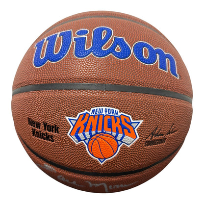 Earl Monroe Autographed New York Knicks Wilson Basketball