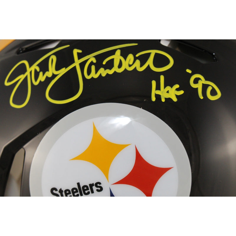 Jack Lambert Signed Pittsburgh Steelers Authentic Full Size Throwback Helmet HOF