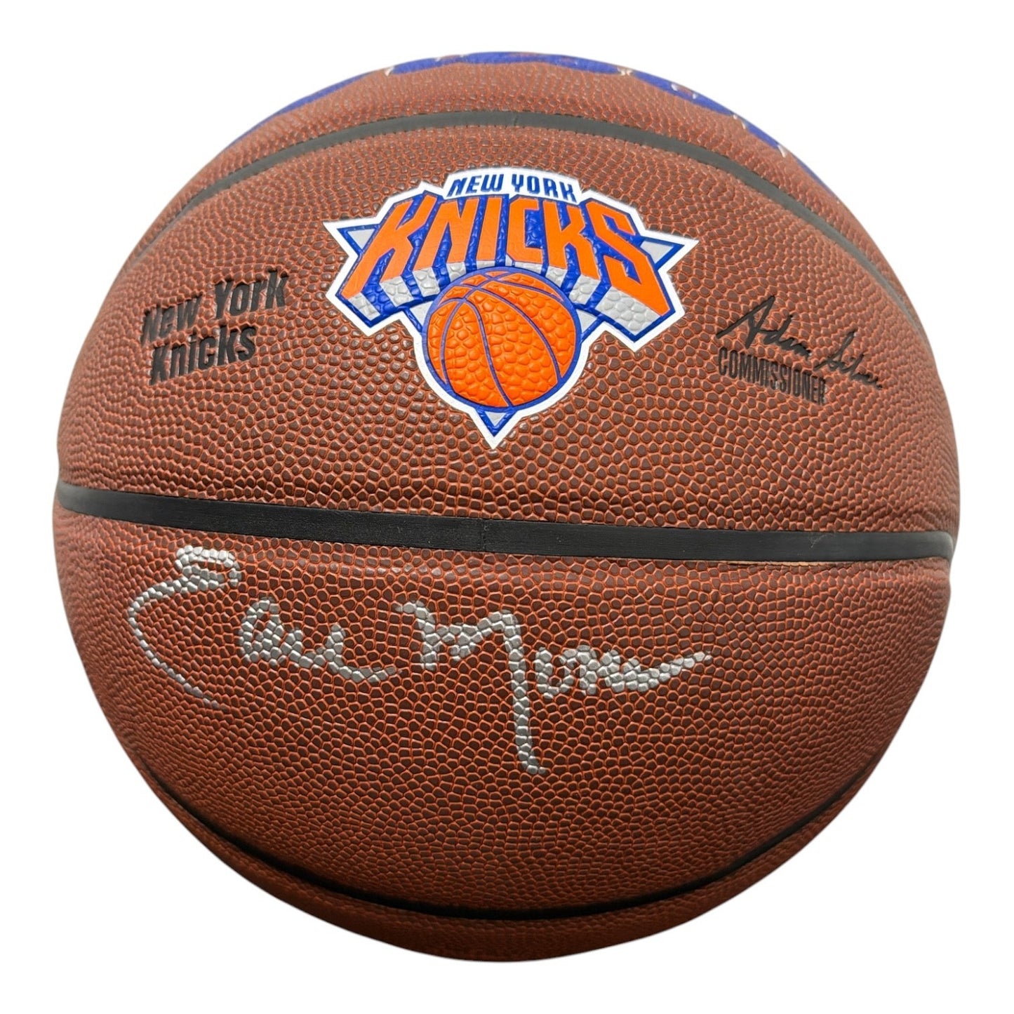 Earl Monroe Autographed New York Knicks Wilson Basketball