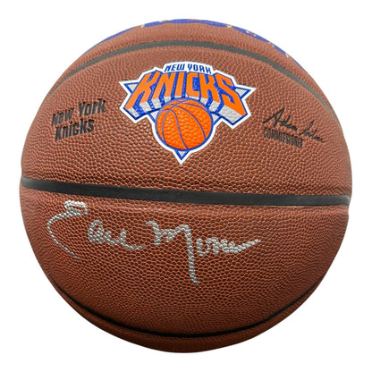 Earl Monroe Autographed New York Knicks Wilson Basketball