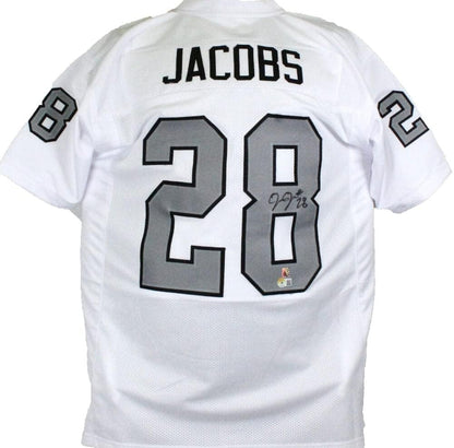 Josh Jacobs Signed Las Vegas Raiders White Color Rush Custom Jersey
