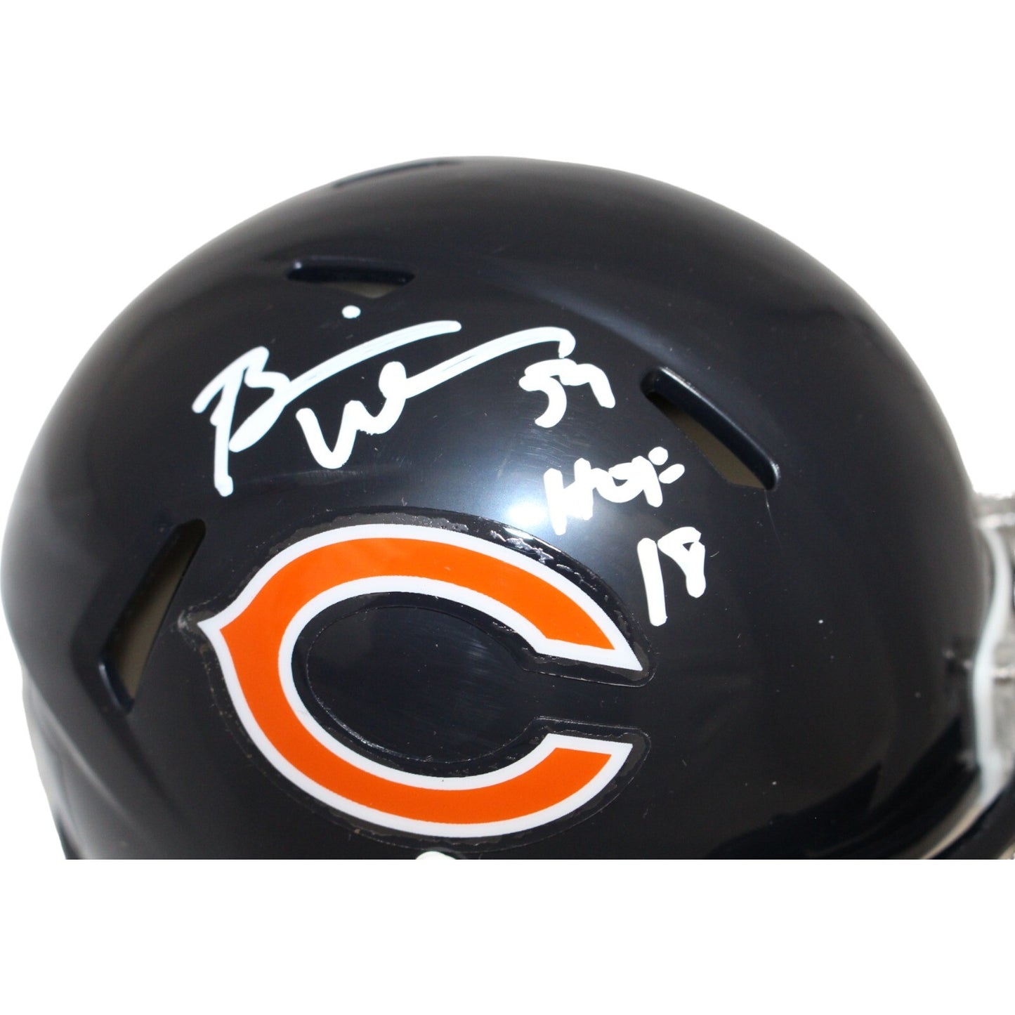 Brian Urlacher Signed Chicago Bears HOF Mini Helmet Beckett