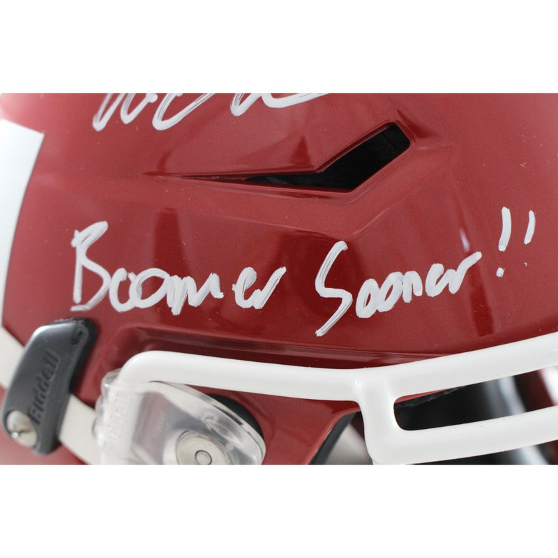 John Mateer Signed Oklahoma Sooners Speedflex Helmet