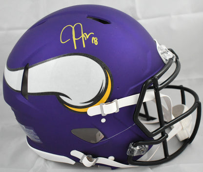 Justin Jefferson Signed Minnesota Vikings Full Size Authentic Helmet