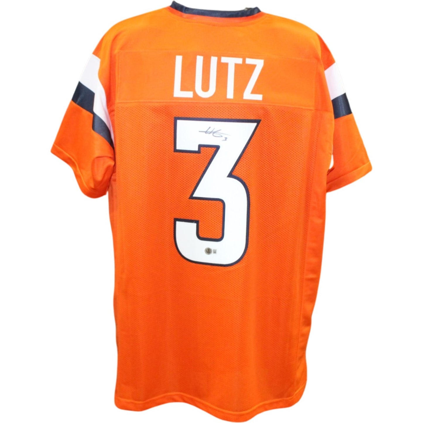 Wil Lutz Autographed Pro Style Orange Jersey (Beckett Witnessed)