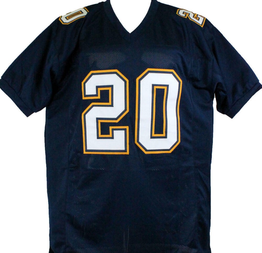 Natrone Means Signed San Diego Chargers Blue Custom Jersey