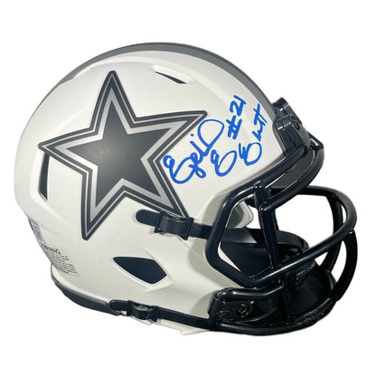 Ezekiel Elliott Dallas Cowboys Signed Lunar Eclipse Mini Helmet