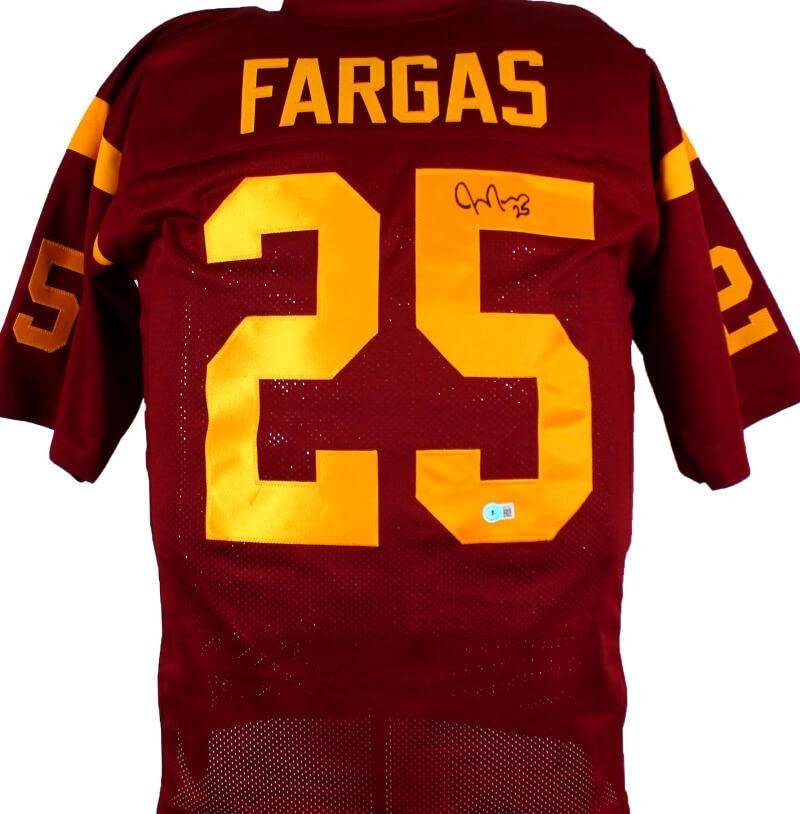 Justin Fargas Signed Maroon USC Style Custom Jersey