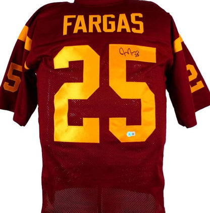 Justin Fargas Signed Maroon USC Style Custom Jersey